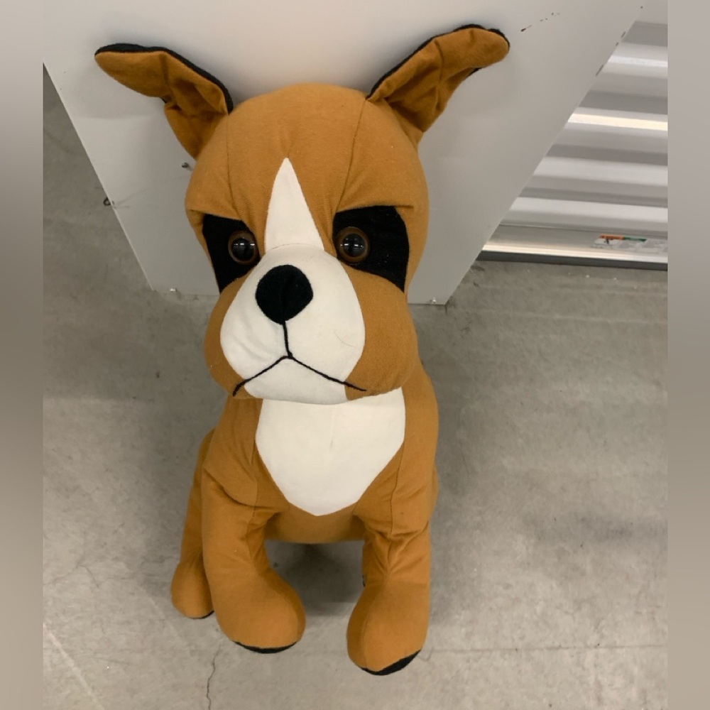 Toy Factory Large Tan and White Dog Plush Toy